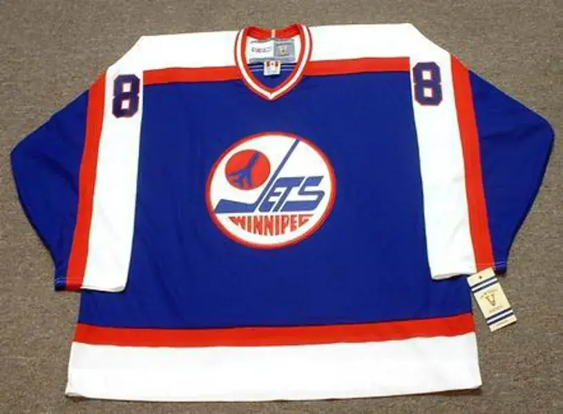 JIMMY MANN Winnipeg Jets 1979 CCM Vintage Throwback NHL Hockey Jersey