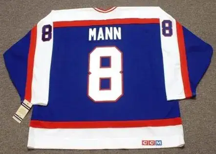 JIMMY MANN Winnipeg Jets 1979 CCM Vintage Throwback NHL Hockey Jersey 