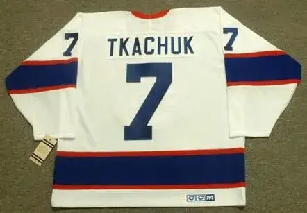 KEITH TKACHUK Winnipeg Jets 1993 CCM Vintage Throwback Home NHL Hockey Jersey 