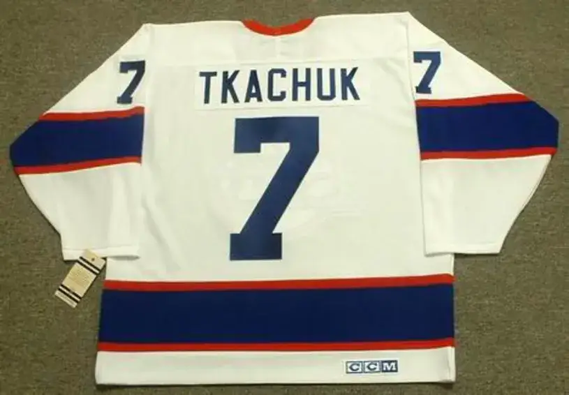 KEITH TKACHUK Winnipeg Jets 1993 CCM Vintage Throwback Home NHL Hockey Jersey 