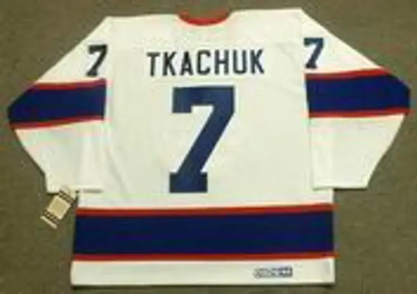KEITH TKACHUK Winnipeg Jets 1993 CCM Vintage Throwback Home NHL Hockey Jersey 