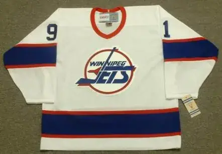 KRIS DRAPER Winnipeg Jets 1991 CCM Vintage Throwback Home NHL Hockey Jersey