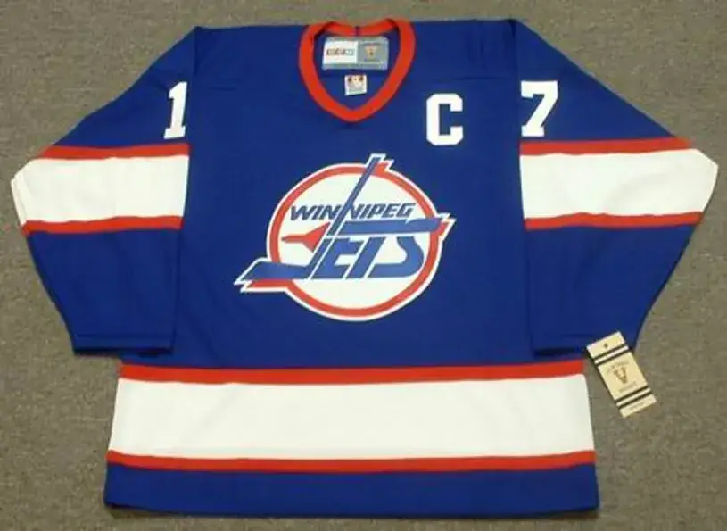KRIS KING Winnipeg Jets 1995 CCM Vintage Throwback Away NHL Hockey Jersey