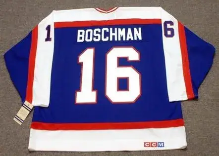LAURIE BOSCHMAN Winnipeg Jets 1985 CCM Vintage Throwback NHL Hockey Jersey 