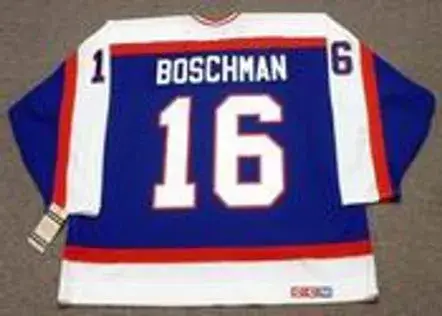 LAURIE BOSCHMAN Winnipeg Jets 1985 CCM Vintage Throwback NHL Hockey Jersey 