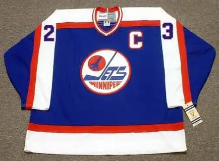 LUCIEN DEBLOIS Winnipeg Jets 1983 Away CCM Throwback NHL Hockey Jersey