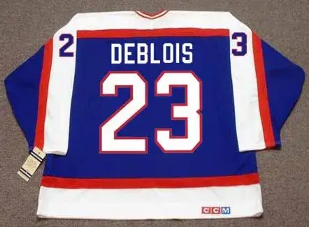 LUCIEN DEBLOIS Winnipeg Jets 1983 Away CCM Throwback NHL Hockey Jersey 