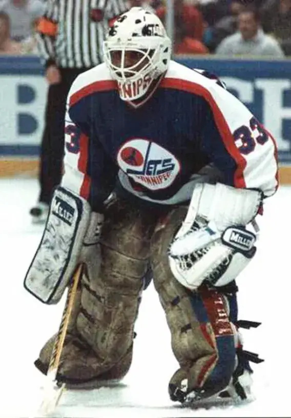 POKEY REDDICK Winnipeg Jets 1986 Away CCM Throwback NHL Hockey Jersey 