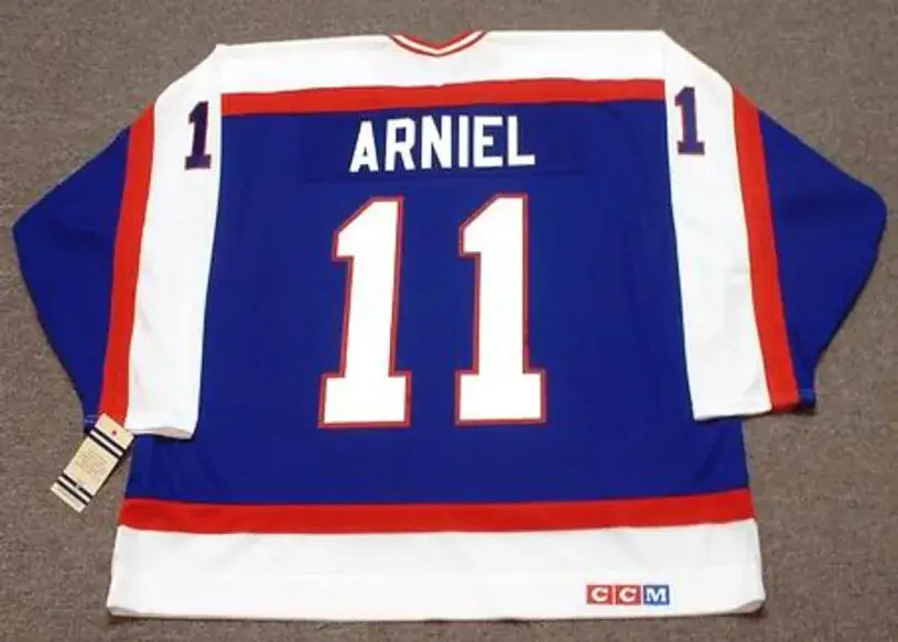 SCOTT ARNIEL Winnipeg Jets 1984 CCM Vintage Throwback NHL Hockey Jersey 