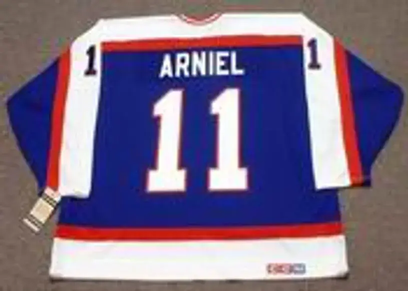 SCOTT ARNIEL Winnipeg Jets 1984 CCM Vintage Throwback NHL Hockey Jersey 