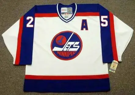THOMAS STEEN Winnipeg Jets 1989 Home CCM NHL Vintage Throwback Jersey
