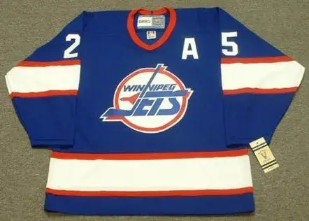 THOMAS STEEN Winnipeg Jets 1993 CCM Vintage Throwback Away NHL Hockey Jersey