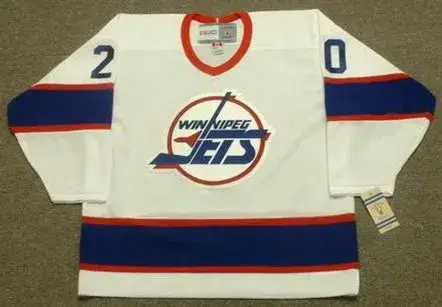 TIE DOMI Winnipeg Jets 1993 CCM Vintage Throwback Home NHL Hockey Jersey