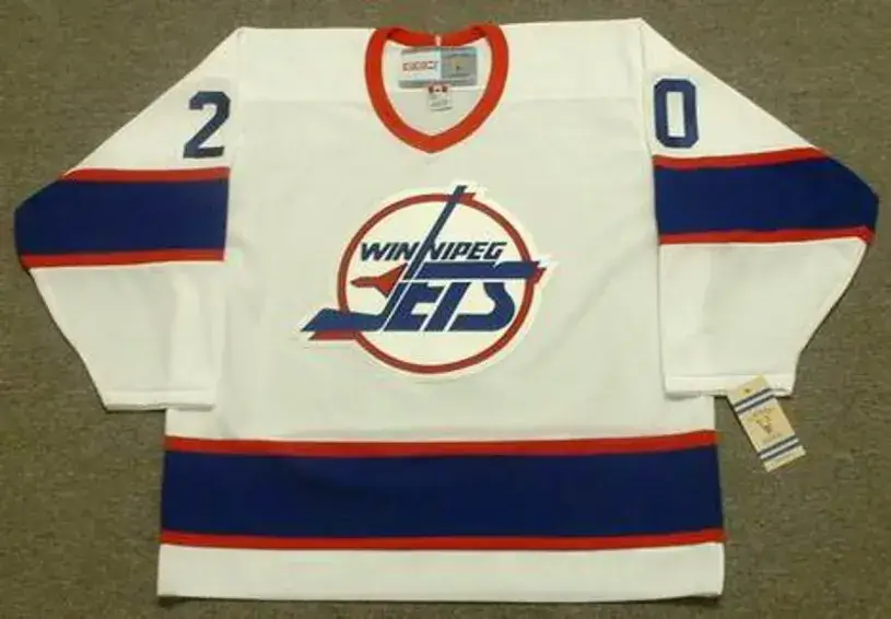 TIE DOMI Winnipeg Jets 1993 CCM Vintage Throwback Home NHL Hockey Jersey