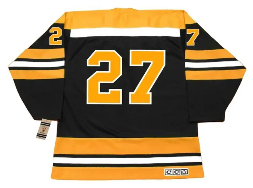 REGGIE LEACH Boston Bruins 1971 CCM Vintage Throwback Away NHL Hockey Jersey 