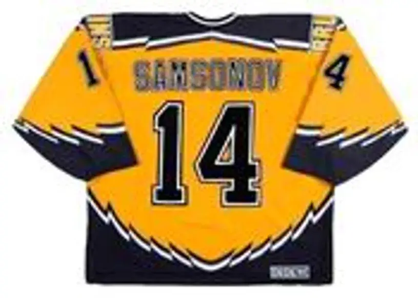 SERGEI SAMSONOV Boston Bruins 2001 CCM Throwback Alternate NHL Hockey Jersey 