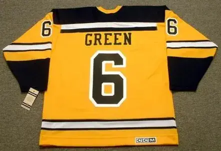 TED GREEN Boston Bruins 1966 CCM Vintage Throwback NHL Jersey 