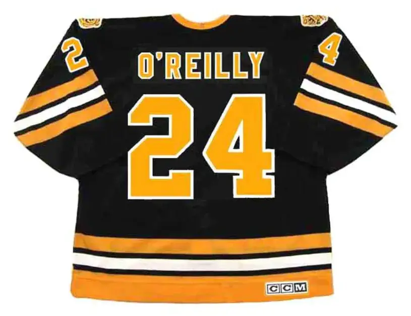 TERRY O’REILLY Boston Bruins 1984 CCM Vintage Throwback Away NHL Hockey Jersey 