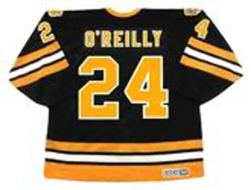 TERRY O’REILLY Boston Bruins 1984 CCM Vintage Throwback Away NHL Hockey Jersey 