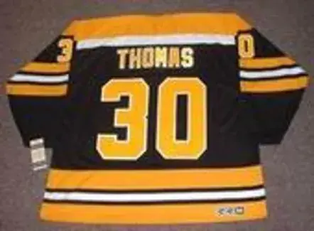 TIM THOMAS Boston Bruins 2006 CCM Vintage Throwback Home NHL Hockey Jersey 