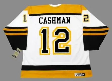 WAYNE CASHMAN Boston Bruins 1960’s CCM Vintage Throwback Away NHL Hockey Jersey 