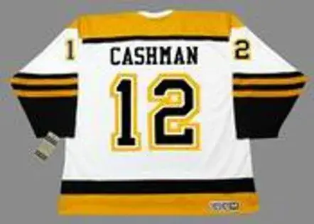 WAYNE CASHMAN Boston Bruins 1960’s CCM Vintage Throwback Away NHL Hockey Jersey 
