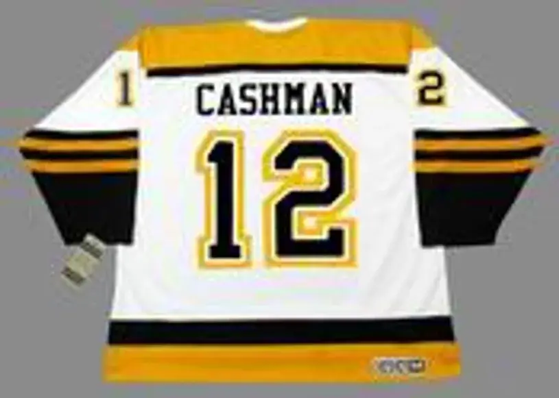 WAYNE CASHMAN Boston Bruins 1960’s CCM Vintage Throwback Away NHL Hockey Jersey 