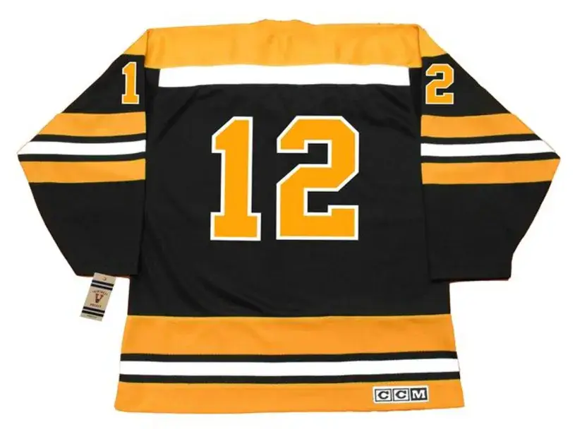 WAYNE CASHMAN Boston Bruins 1970 CCM Vintage Throwback Away NHL Hockey Jersey 
