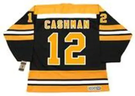 WAYNE CASHMAN Boston Bruins 1974 CCM Vintage Throwback NHL Hockey Jersey 