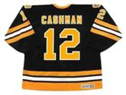 WAYNE CASHMAN Boston Bruins 1978 CCM Vintage Throwback Away NHL Hockey Jersey 