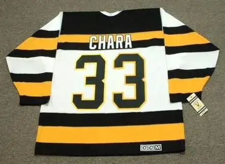 ZDENO CHARA Boston Bruins 1992 CCM Vintage Throwback Home NHL Hockey Jersey 