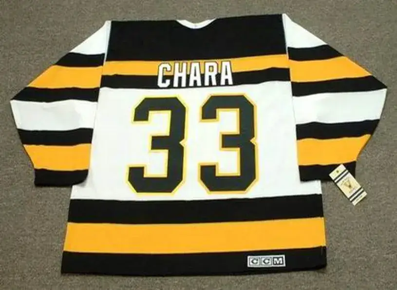 ZDENO CHARA Boston Bruins 1992 CCM Vintage Throwback Home NHL Hockey Jersey 
