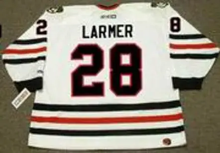 STEVE LARMER Chicago Blackhawks 1990 CCM Throwback Home NHL Hockey Jersey 