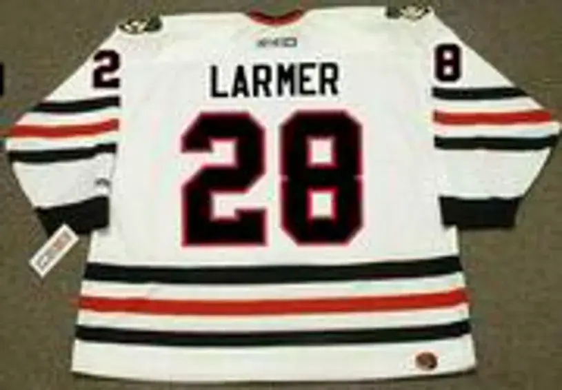 STEVE LARMER Chicago Blackhawks 1990 CCM Throwback Home NHL Hockey Jersey 