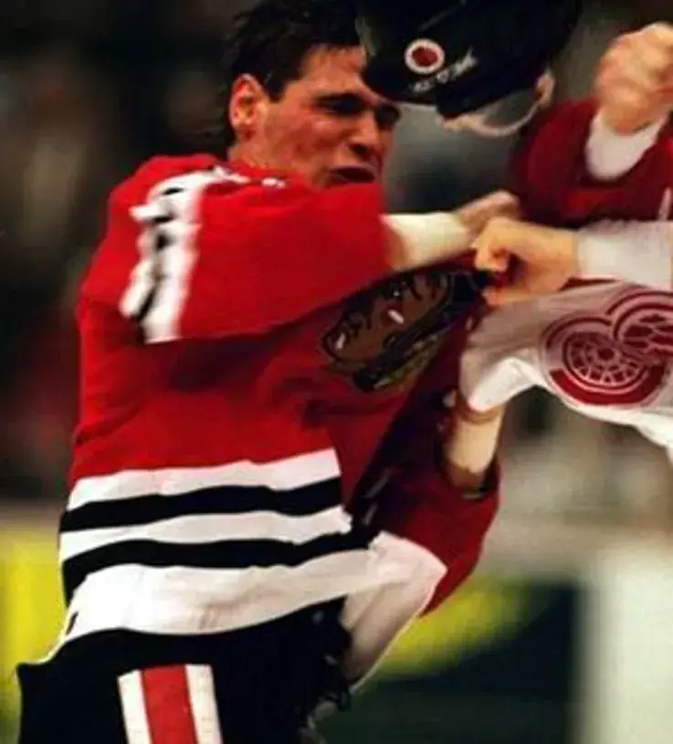 STU GRIMSON Chicago Blackhawks 1991 CCM Throwback NHL Hockey Jersey 