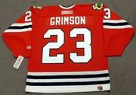 STU GRIMSON Chicago Blackhawks 1991 CCM Throwback NHL Hockey Jersey 