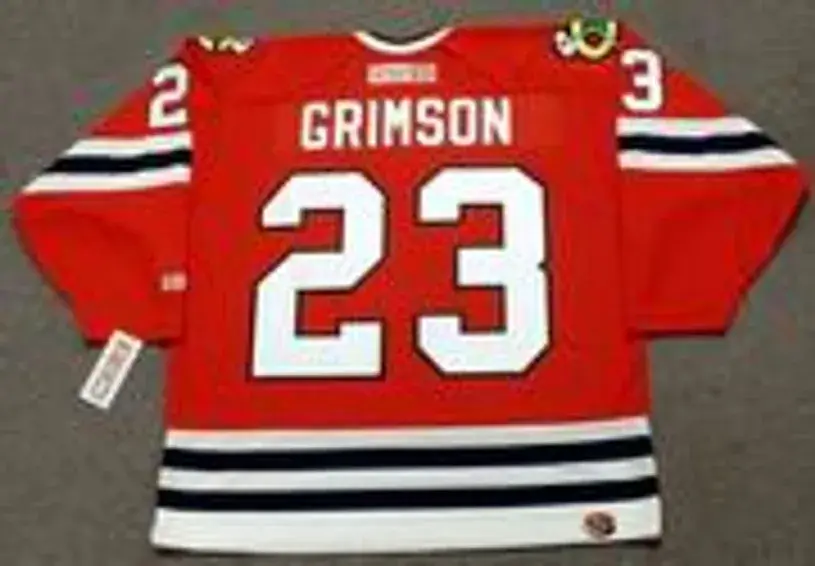 STU GRIMSON Chicago Blackhawks 1991 CCM Throwback NHL Hockey Jersey 