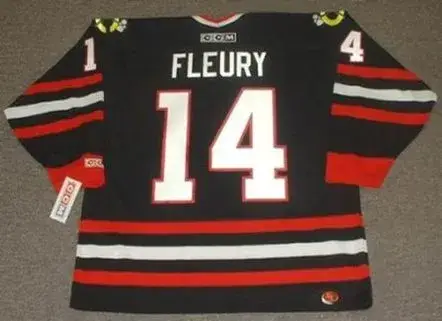THEOREN FLEURY Chicago Blackhawks 2002 CCM Throwback Alternate NHL Hockey Jersey 