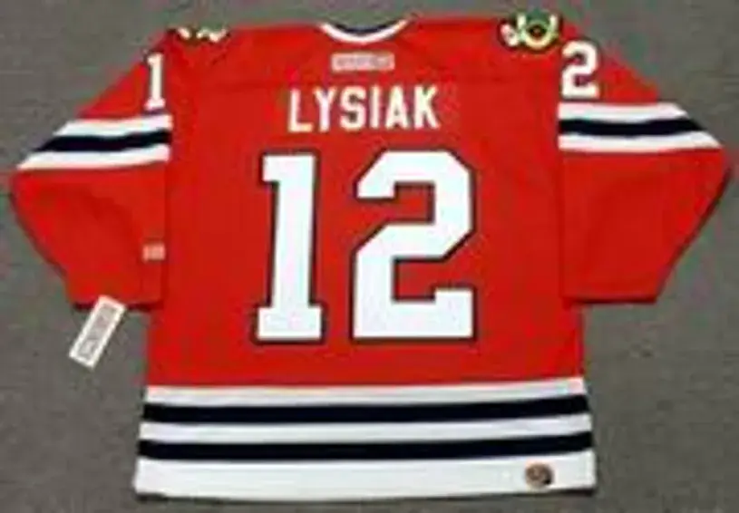 TOM LYSIAK Chicago Blackhawks 1981 CCM Throwback NHL Hockey Jersey 
