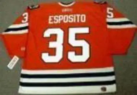 TONY ESPOSITO Chicago Blackhawks 1977 CCM Throwback Away NHL Hockey Jersey 