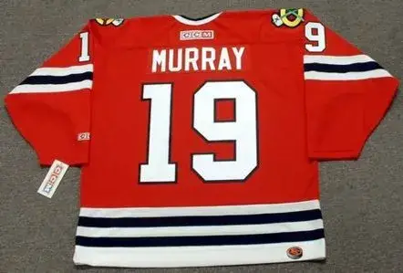 TROY MURRAY Chicago Blackhawks 1985 CCM Throwback NHL Hockey Jersey 