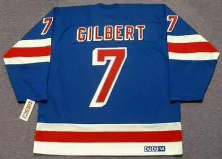 ROD GILBERT New York Rangers 1972 Away CCM Throwback NHL Hockey Jersey 