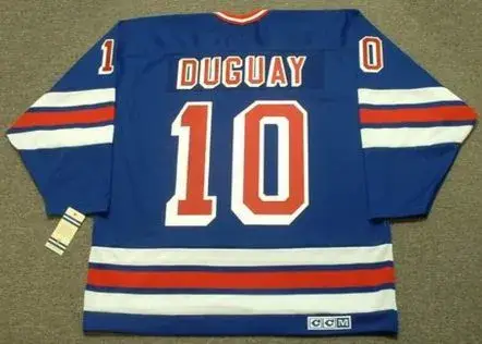 RON DUGUAY New York Rangers 1980 CCM Vintage Throwback NHL Hockey Jersey 