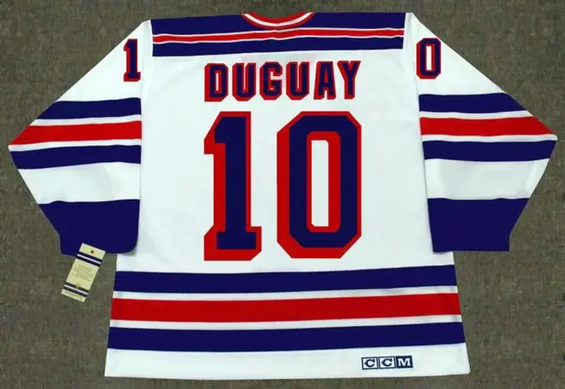 RON DUGUAY New York Rangers 1981 CCM Vintage Throwback Home NHL Hockey Jersey 