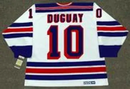 RON DUGUAY New York Rangers 1981 CCM Vintage Throwback Home NHL Hockey Jersey 