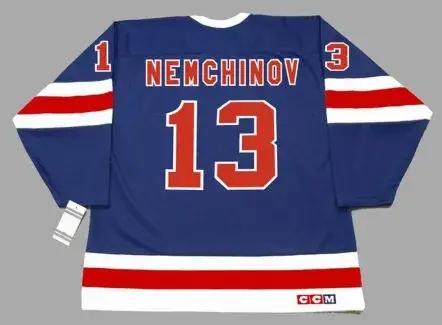 SERGEI NEMCHINOV New York Rangers 1991 CCM Vintage Throwback NHL Hockey Jersey 