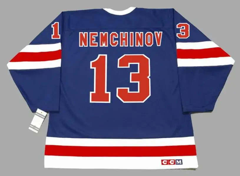 SERGEI NEMCHINOV New York Rangers 1991 CCM Vintage Throwback NHL Hockey Jersey 