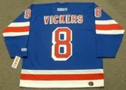 STEVE VICKERS New York Rangers 1970’s CCM Throwback Hockey Jersey 