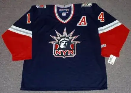 THEOREN FLEURY New York Rangers 2001 CCM Throwback Alternate NHL Jersey