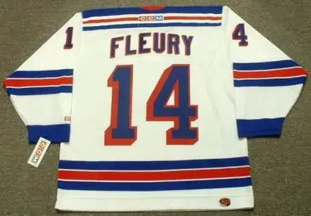 THEOREN FLEURY New York Rangers 2001 CCM Throwback Home NHL Jersey 